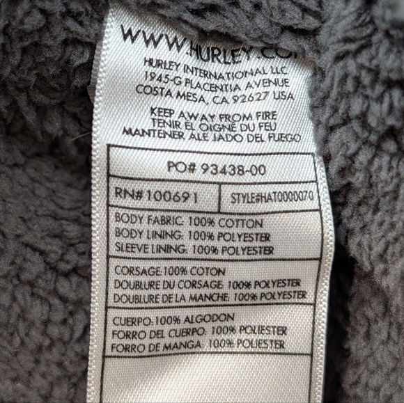 Hobie by Hurley Dark Blue Men's Medium Button Up Shirt Jacket Fleece Lined - Picture 6 of 7